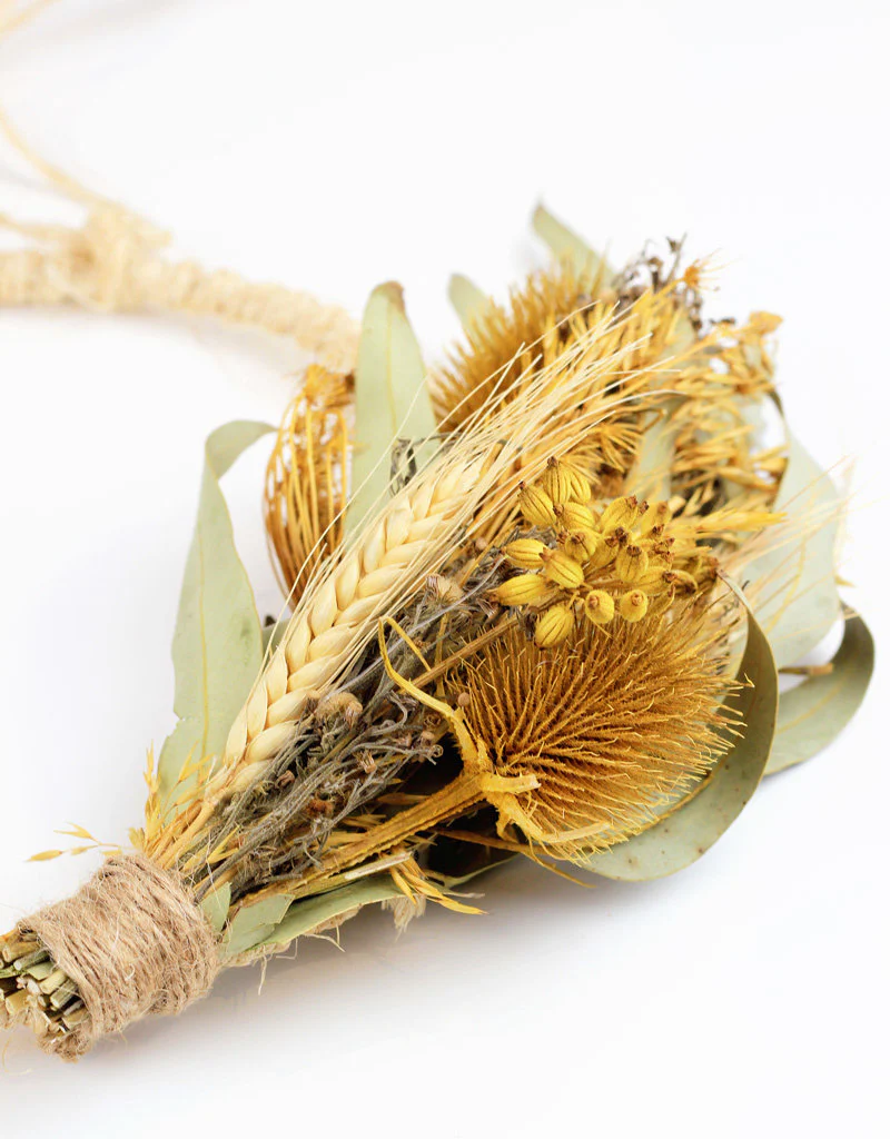 Dried Flower Hoop Wreath - Yellow Selection, 25 cm - Image 3